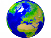Globe (Europe-centered) Vegetation 1600x1200